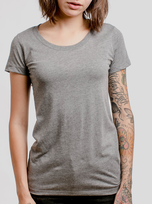 Grey Triblend Crew - Blank Women's T-Shirt