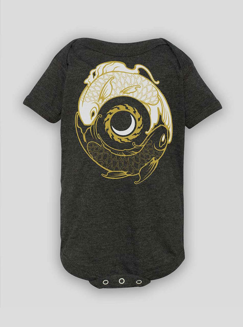 Koi Balance - Multicolor on Baby Onesie