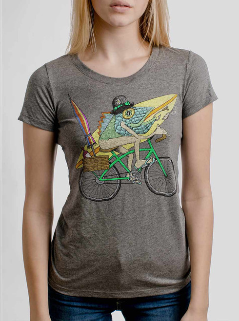 Betta Fish - Multicolor on Heather Grey Triblend Junior Womens T-Shirt -  Curbside Clothing