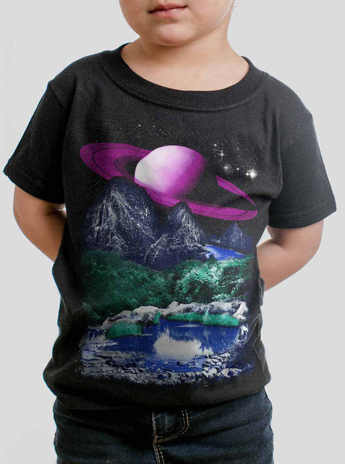 Alien World - Multicolor on Heather Black Triblend Mens T Shirt ...