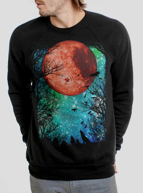 Blood Moon - Multicolor on Black Men's Sweatshirt