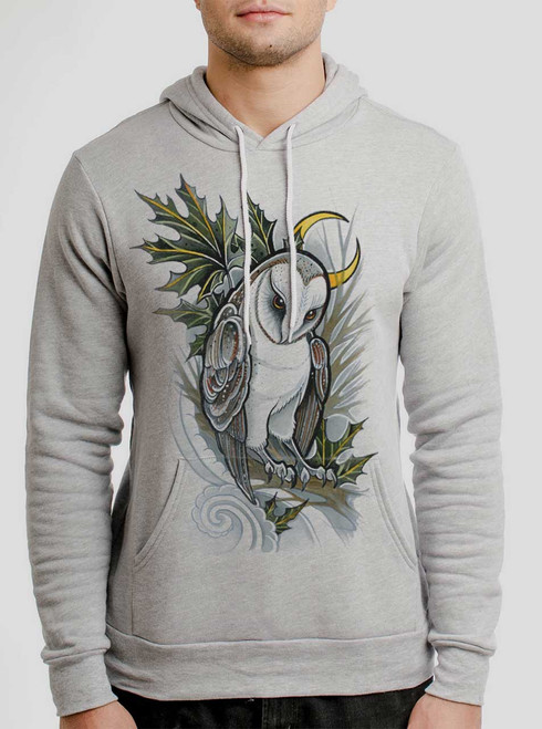 Barn Owl - Multicolor on Athletic Heather Men's Pullover Hoodie