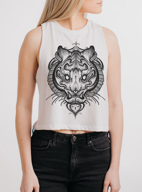 Big Cat - Multicolor on Heather Stone Womens Muscle Tank