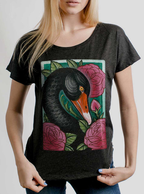 Inner Peace - Multicolor on Heather Black Triblend Womens Dolman T Shirt -  Curbside Clothing