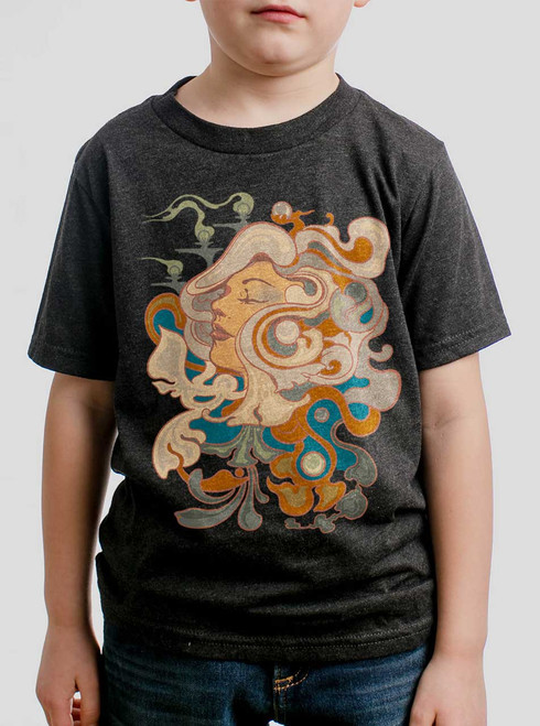 Seasons - Multicolor on Heather Black Triblend Youth T-Shirt