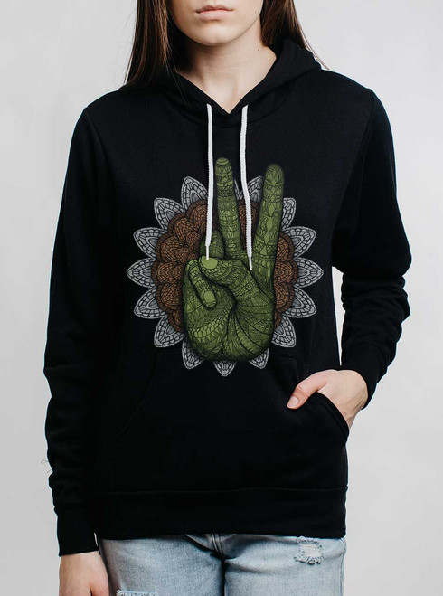 Peace - Multicolor on Black Women's Pullover Hoodie