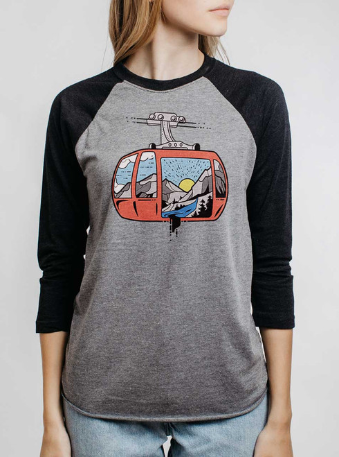 Gondola - Multicolor on Heather Grey and Black Triblend Womens Raglan