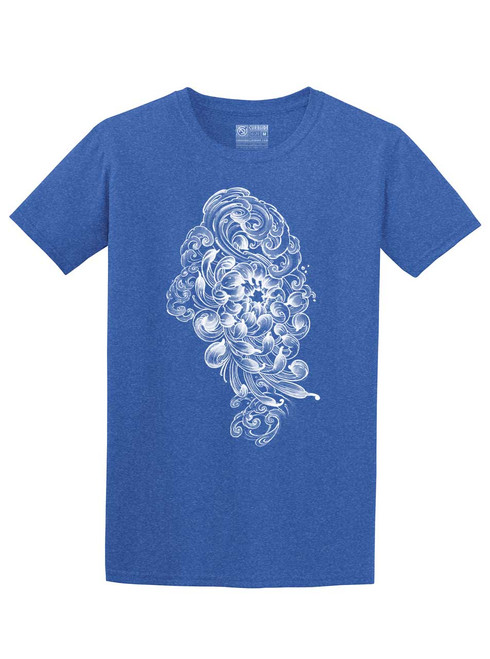 Floral Mum - Heather Royal Unisex T-Shirt