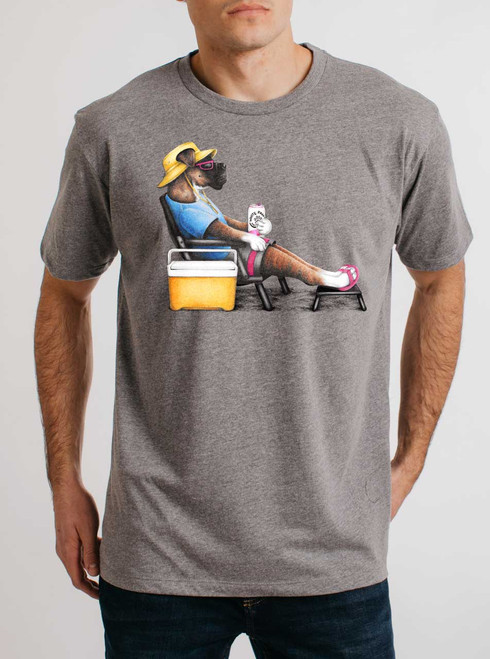 Lounge Dog - Multicolor on Mens T Shirt
