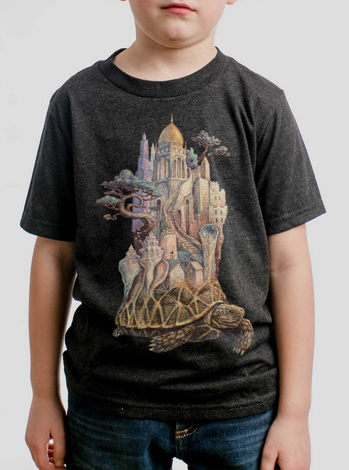 Home and Elsewhere - Multicolor on Heather Black Triblend Youth T-Shirt