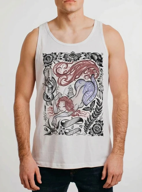 Syreni - Multicolor on White Mens Tank Top