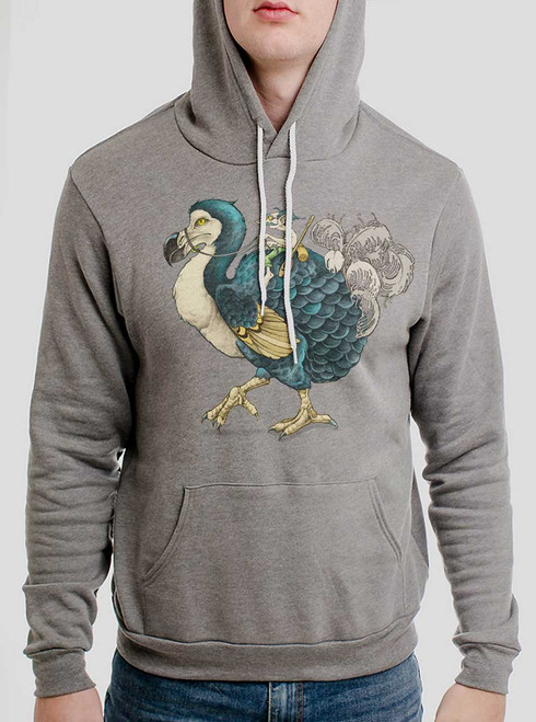 Dodo - Multicolor on Heather Grey Men's Pullover Hoodie