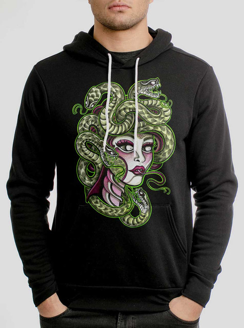 Gorgon - Multicolor on Black Men's Pullover Hoodie