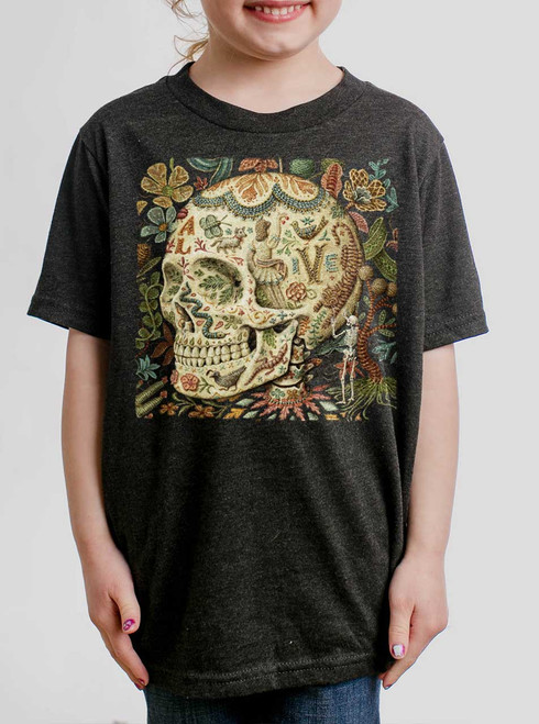 Still Alive - Multicolor on Heather Black Triblend Youth T-Shirt