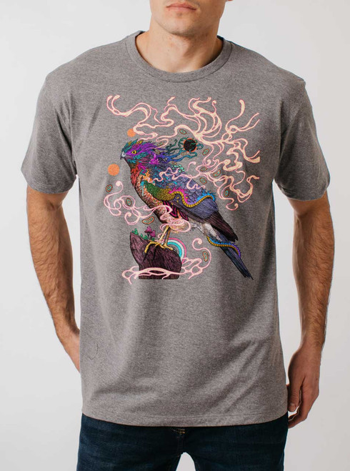 Forest Friends - Multicolor on Heather Grey Triblend Mens T Shirt