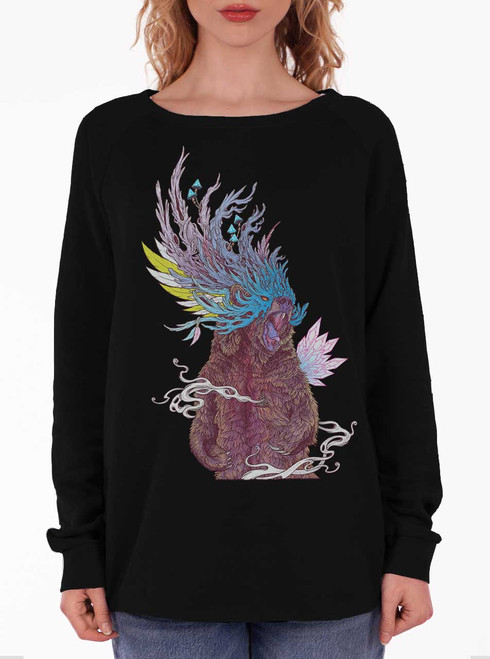 Journeying Spirit - Multicolor on Black Women's California Sweatshirt