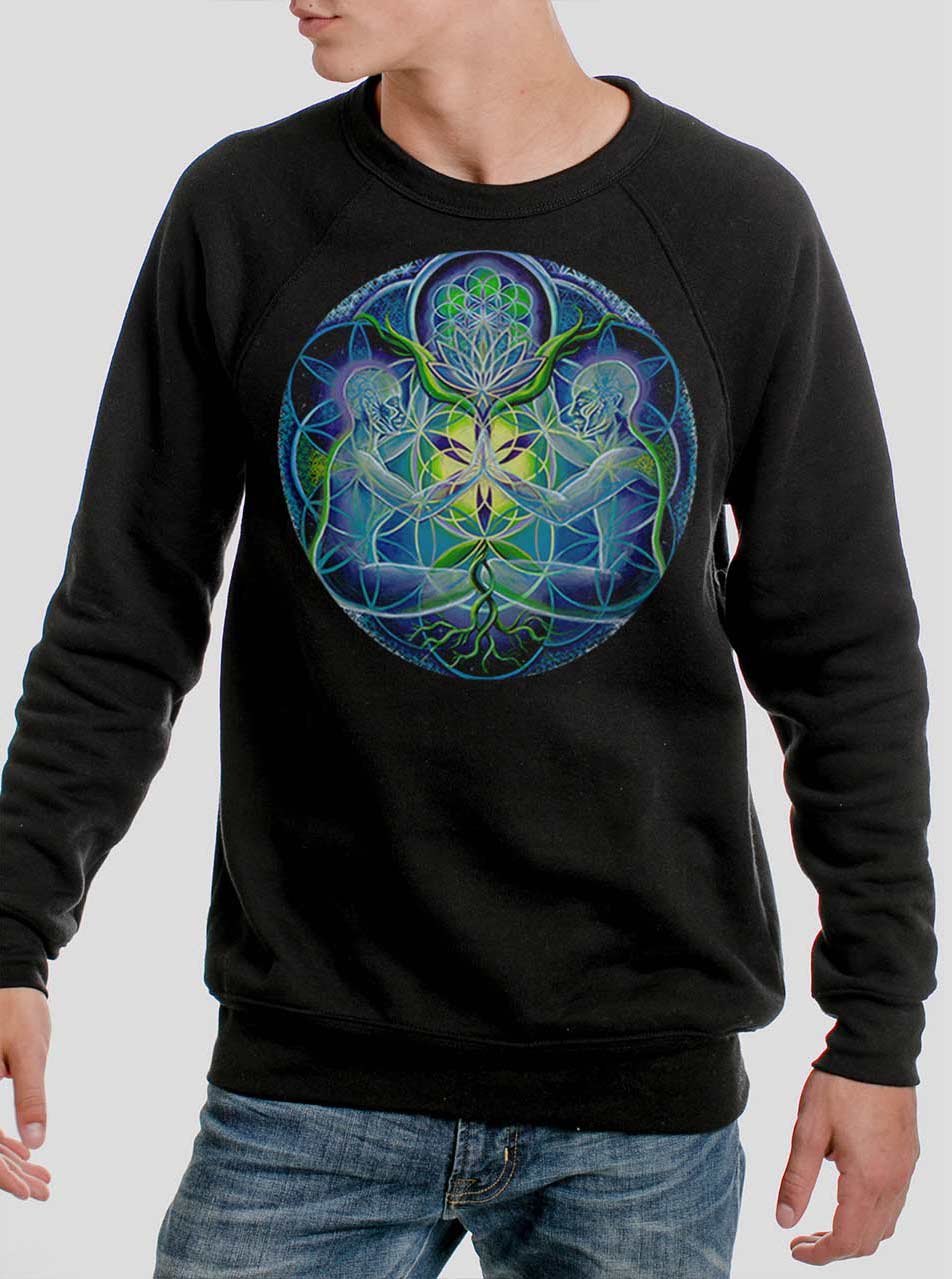 Divine Unification Multicolor On Black Men S Sweatshirt