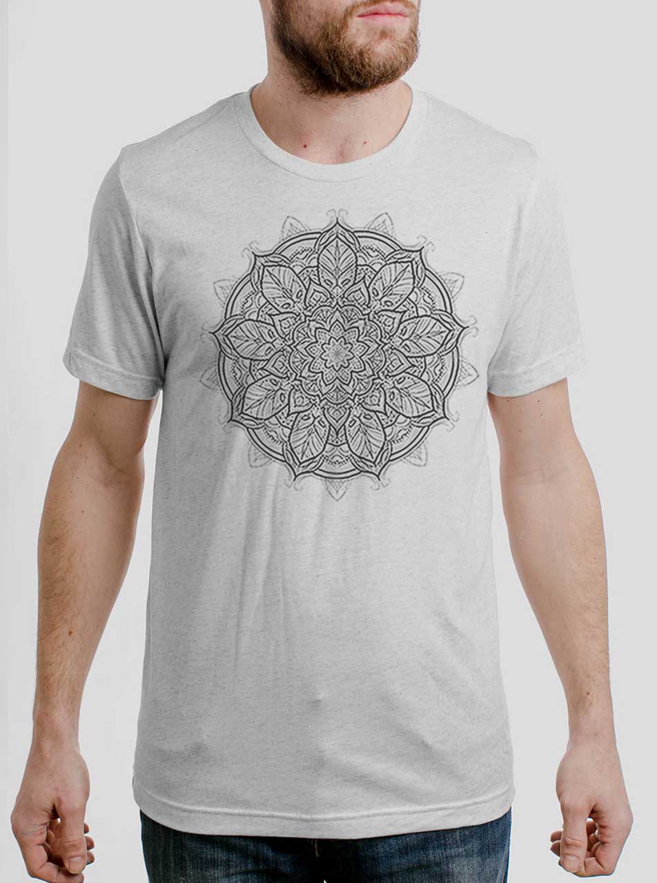トップス MEDI DRAWING UNEVEN TEE Mandala - Multicolor on Mens T Shirt - Curbside Clothing