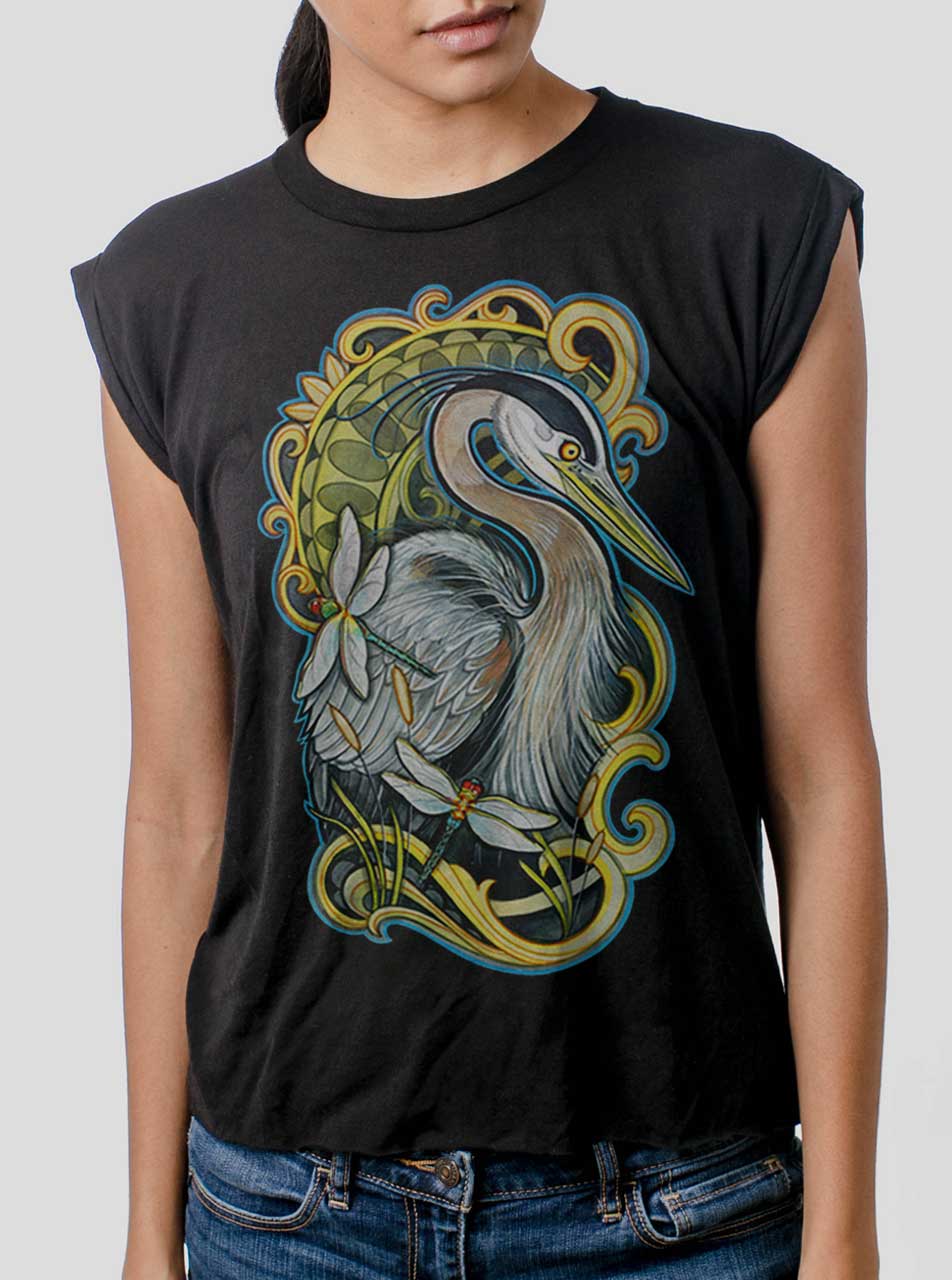 blue heron t shirt