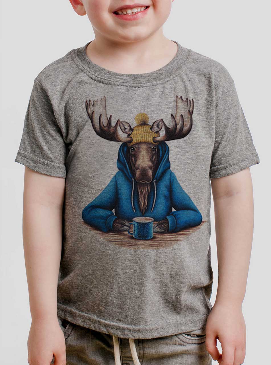 moose's mmmm tee tシャツ グレー moose_mugging_toddler_tshirt__