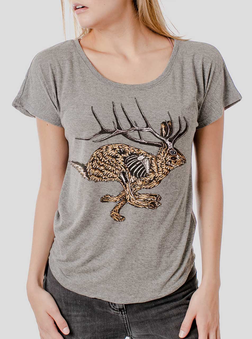 Women's T-Shirts [Out of Print] This is How We Roll Dolman Tee (Heather Grey) (Womens) jackalope_womens_dolman__24835
