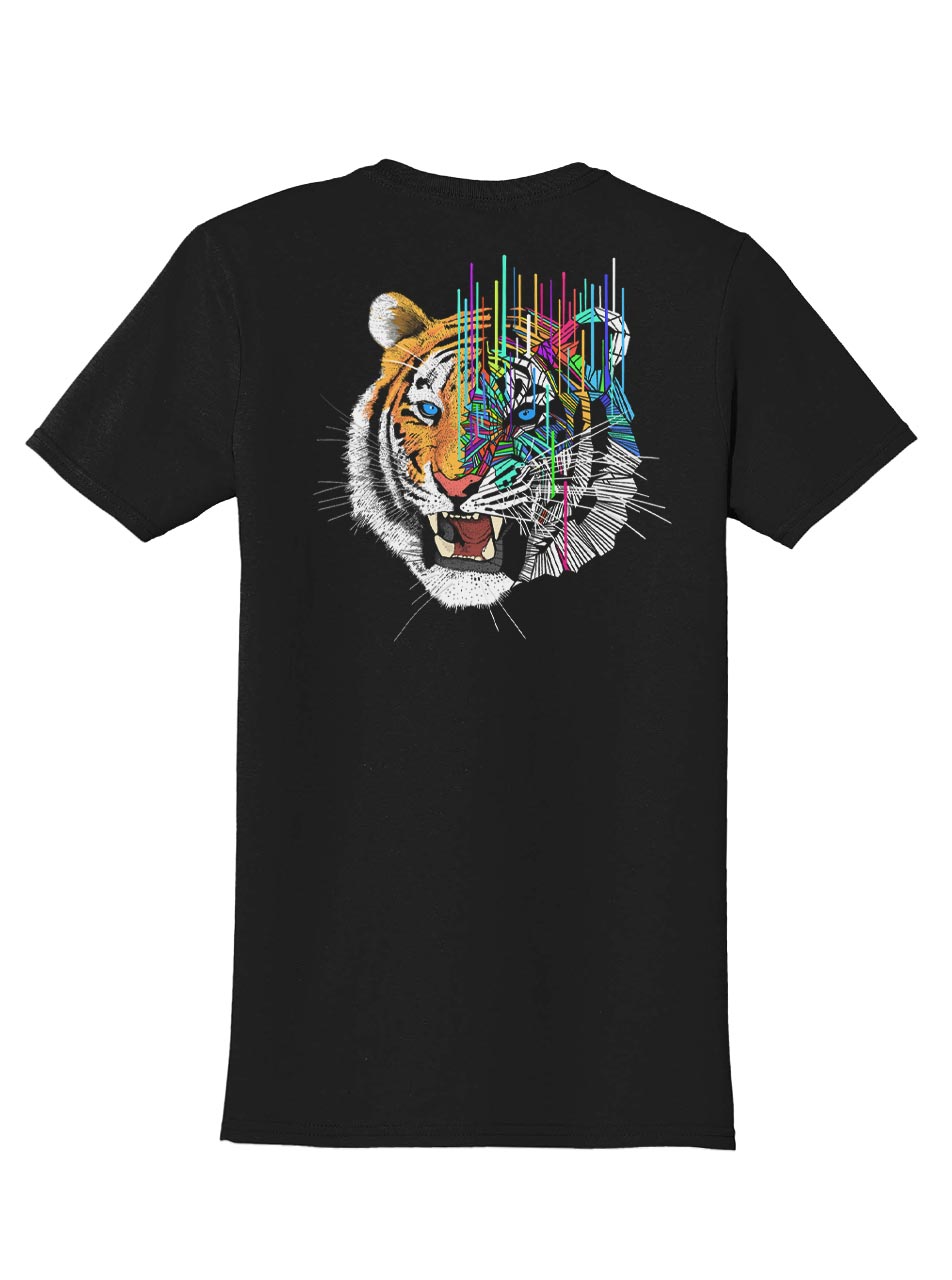 Melting Tiger Back Print - Unisex T-Shirt - Curbside Clothing