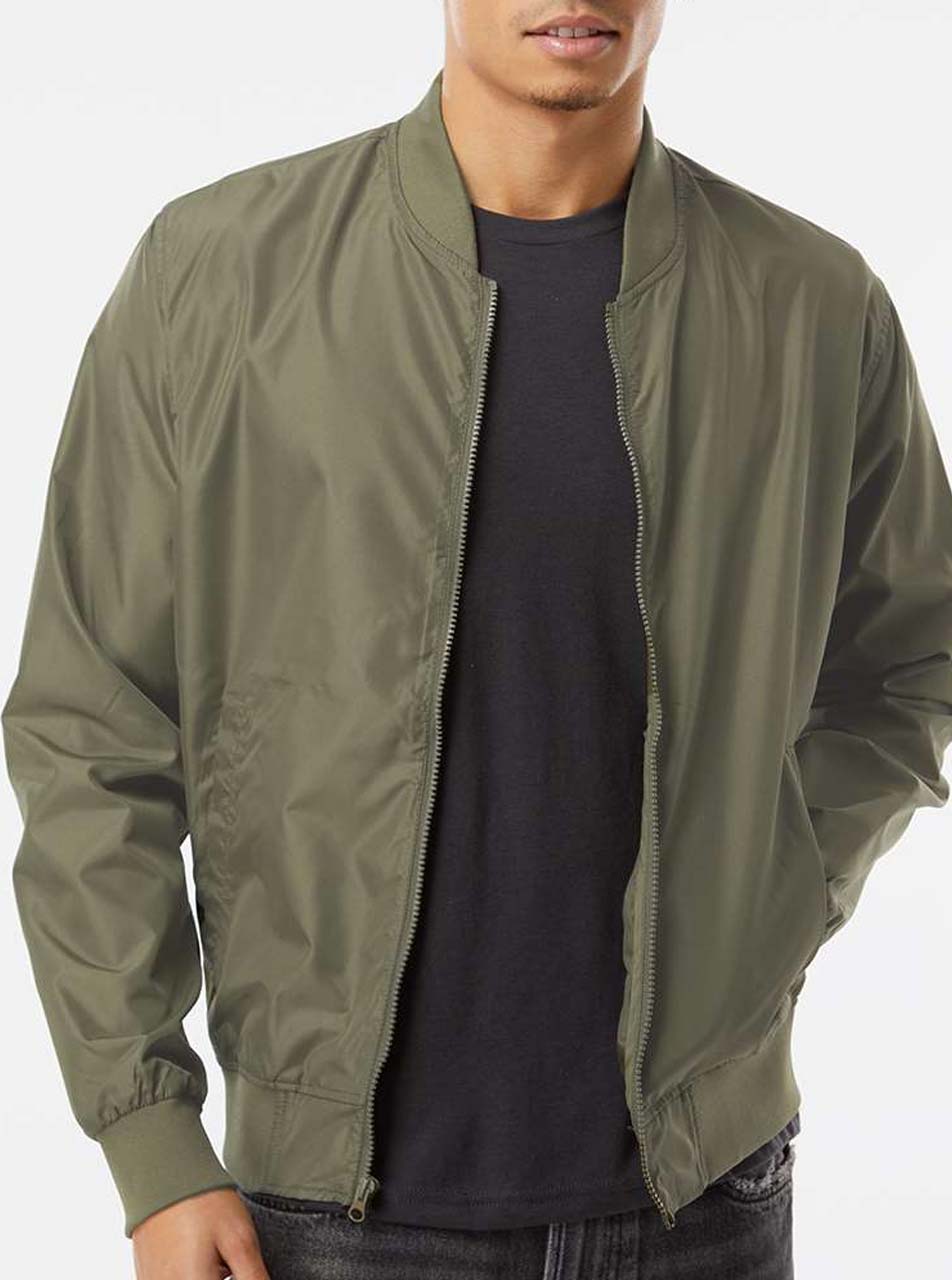 Men's Olive Bomber Jacket - Curbside Clothing