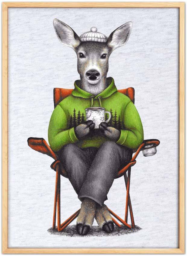 Camping Deer