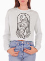 Grizzly - Multicolor on White Women's Cropped Sweatshirt