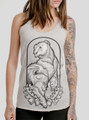 Grizzly - Multicolor on White Triblend Womens Racerback Tank Top