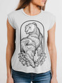 Grizzly - Multicolor on White Women's Rolled Cuff T-Shirt