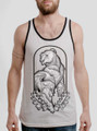 Grizzly - Multicolor on White with Black Mens Tank Top