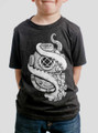 Kraken Diving - White on Heather Black Triblend Youth T-Shirt