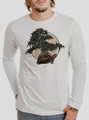 Bonsai Turtle - Multicolor on Heather White Men's Long Sleeve