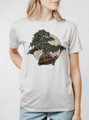 Bonsai Turtle - Multicolor on Heather White Triblend Womens Unisex T Shirt