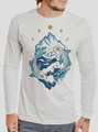 Equinox - Multicolor on Heather White Men's Long Sleeve