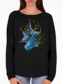 Black Moor - Multicolor on Black Women's California Sweatshirt