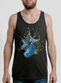Black Moor - Multicolor on Heather Black Triblend Mens Tank Top