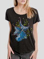 Black Moor - Multicolor on Heather Black Triblend Womens Dolman T Shirt