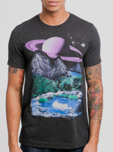 Alien World - Multicolor on Heather Black Triblend Mens T Shirt