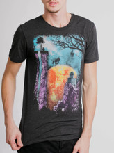 The End - Multicolor on Heather Black Triblend Mens T Shirt