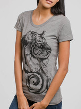 Siberian Tiger - Black on Heather Grey Triblend Junior