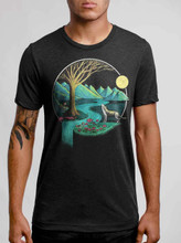 Spirit Animal - Multicolor on Heather Black Triblend Mens T Shirt ...