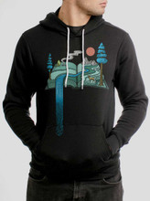 Story Book - Multicolor on Black Men's Pullover Hoodie - Curbside Clothing