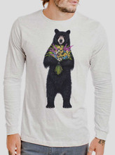TRIPSHION BEAR & FLOWER GRAPHIC フーディー 9colors bear_flowers_mens_long_sleeve_