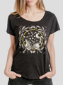 Moonshine - Multicolor on Heather Black Triblend Womens Dolman T Shirt