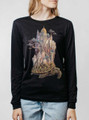 Home and Elsewhere - Multicolor on Heather Black Triblend Womens Long Sleeve