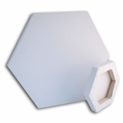 Loxley Hexagonal Shaped Stretched Canvas 6" Sides, pack of 2