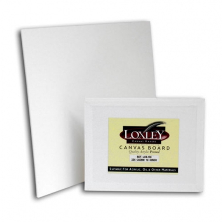 Loxley Canvas Board 12"x 10" (305mm x 254mm),Pack of 12