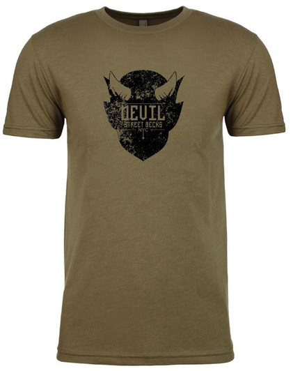 Distressed Logo T-Shirt (Army Green)
